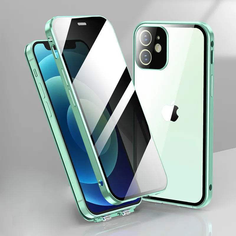 Privacy screen protector demonstrating clear personal view and obscured side views for enhanced screen privacy