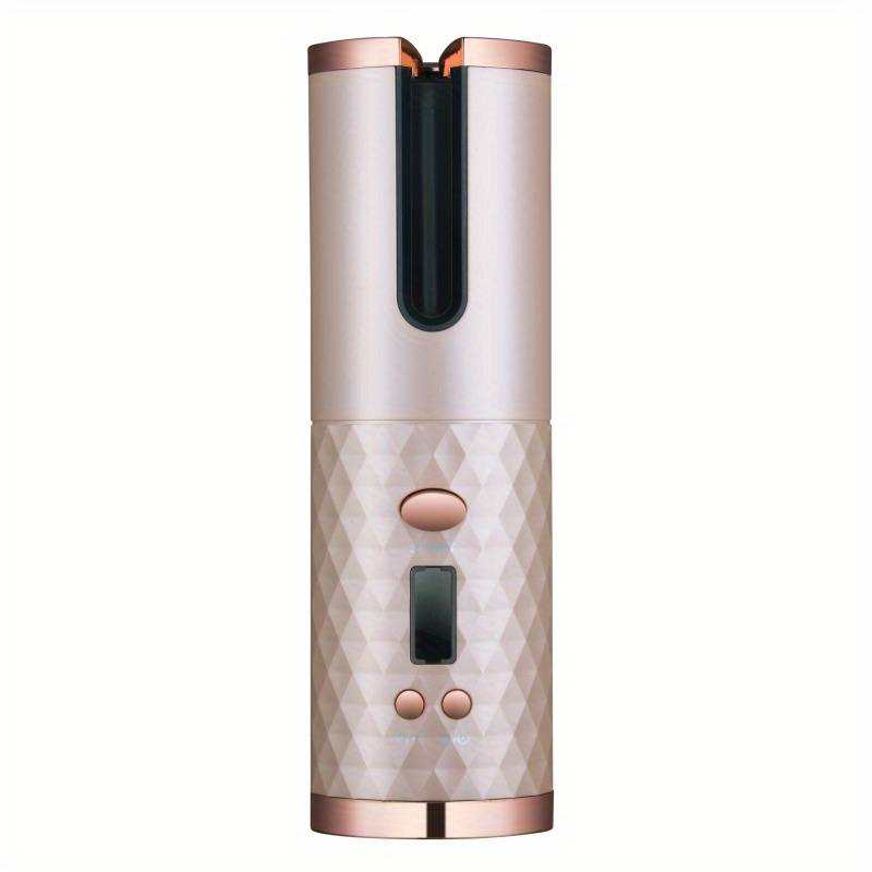 Portable hair curler styling hair strands with easy-to-use, travel-friendly design