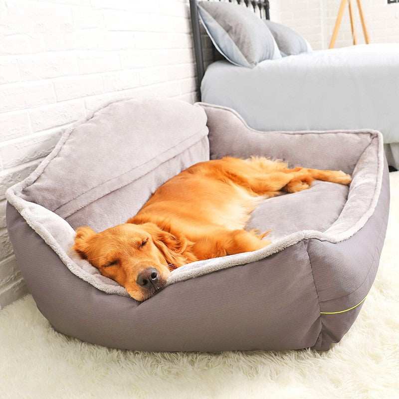 Large dog bed with thick mattress for optimal support and comfort