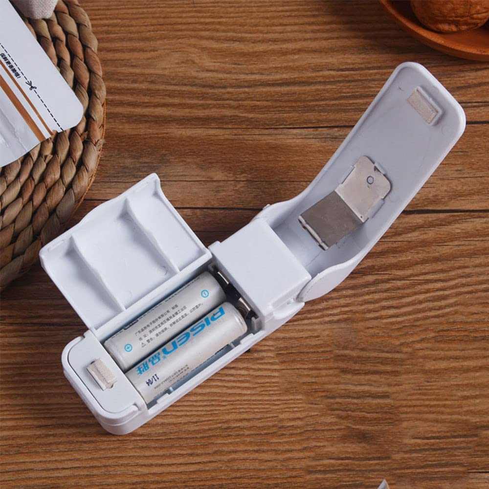 Mini heat sealer sealing food bag to keep snacks fresh and dry