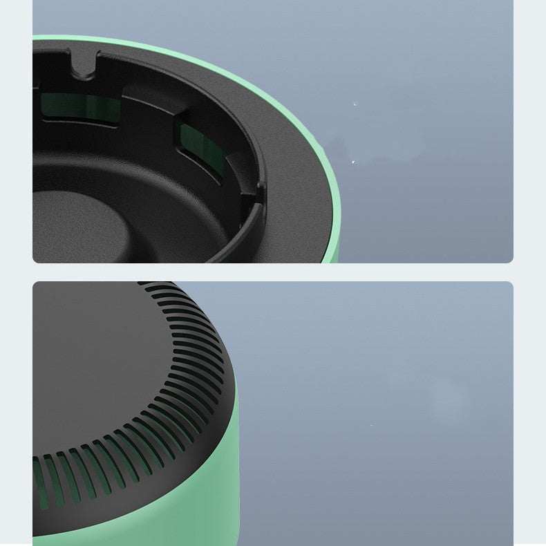 Smart intelligent ash tray purifying smoke for healthier air quality