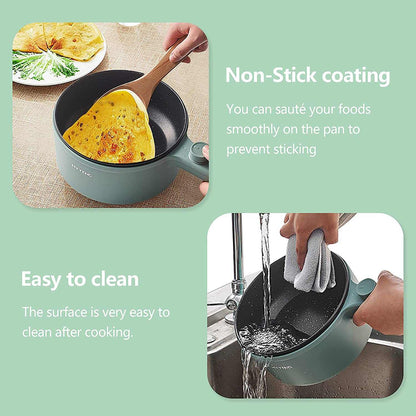 Heated portable pot cooking food outdoors with easy-to-use design