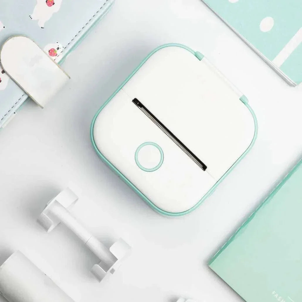Compact portable printer printing documents wirelessly from a smartphone