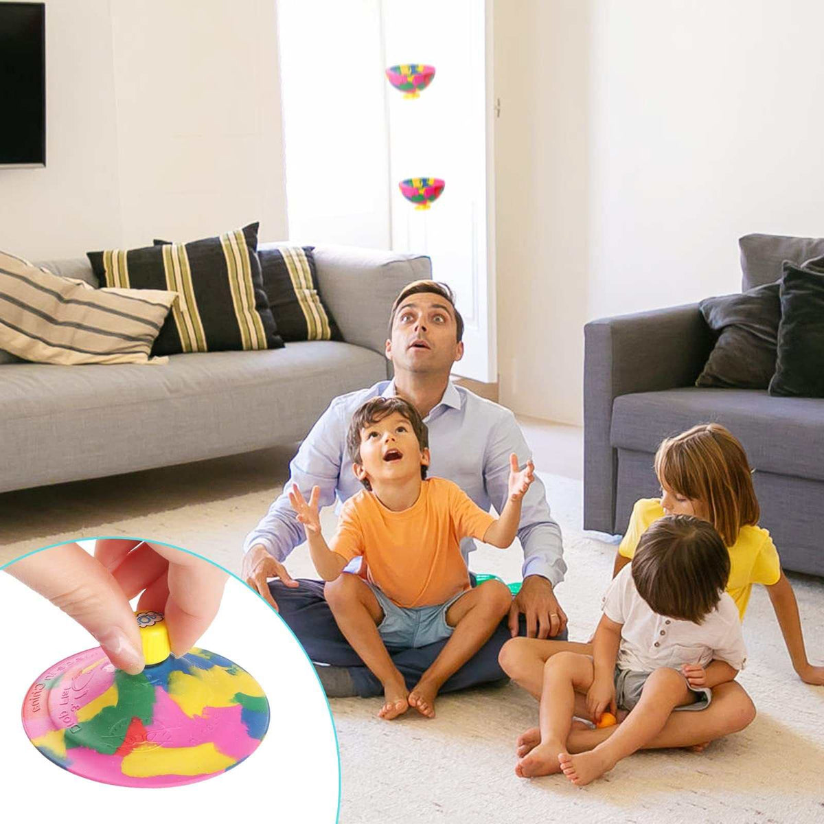 Fidget Bouncer toy bouncing on a surface for fun and stress relief