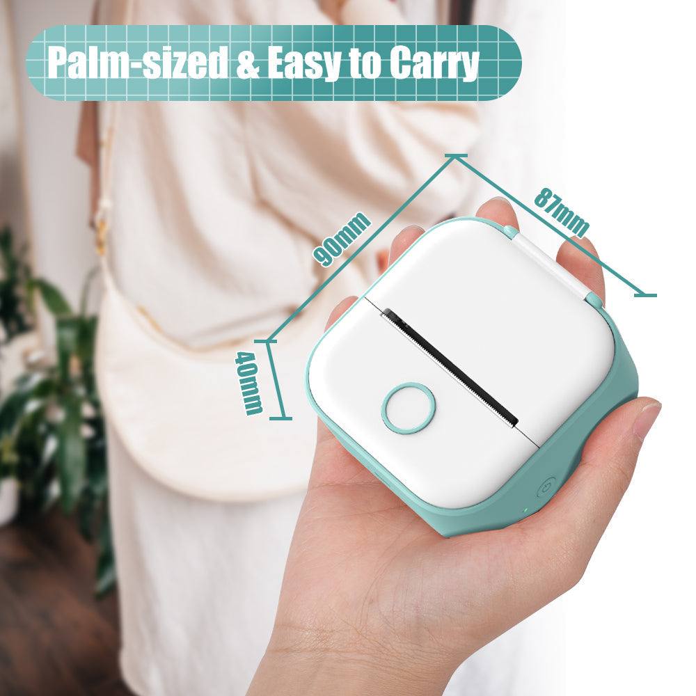 Portable printer printing documents wirelessly from a smartphone