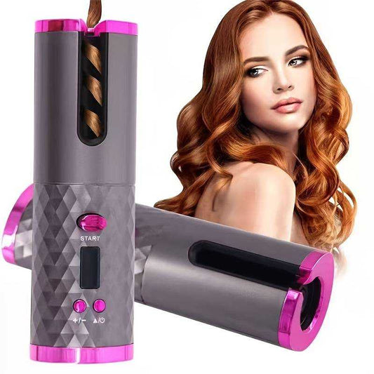 Portable hair curler twisting hair strand for easy and safe curls
