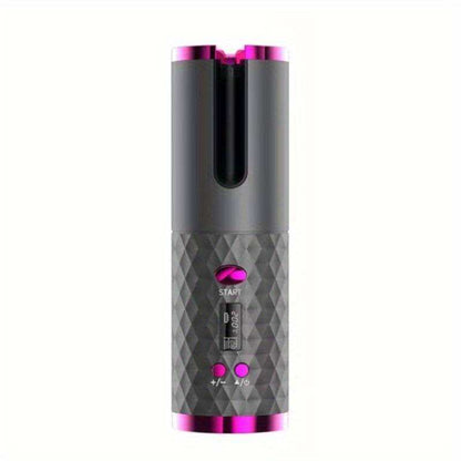 Portable hair curler curling hair strand for easy, damage-free curls