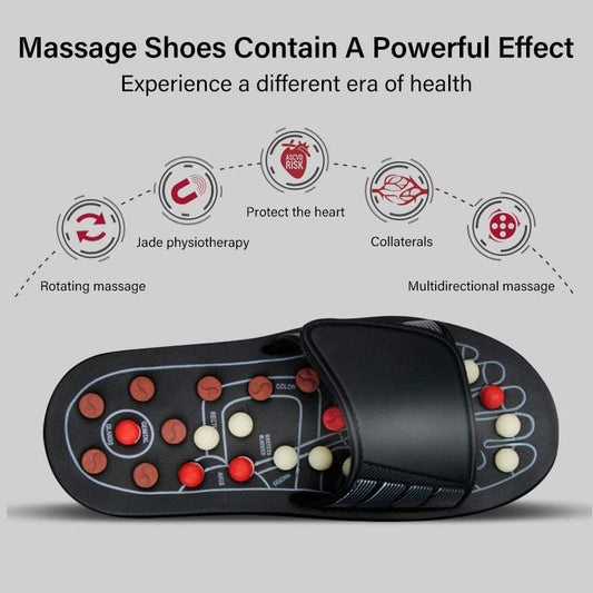 Acupressure slippers with adjustable pressure points and velcro straps for foot therapy and improved posture