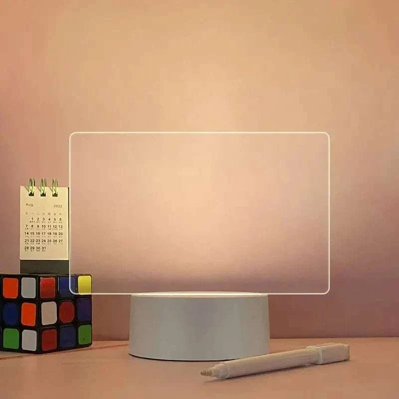 LED Note Board with colorful illuminated notes and drawings for creativity and learning