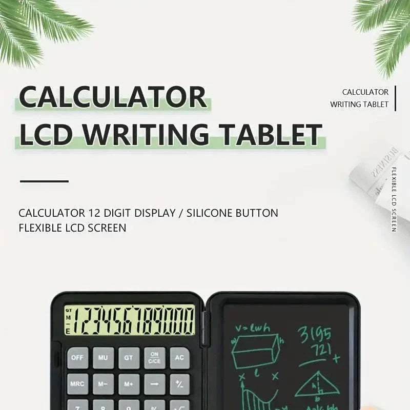 LCD calculator with notepad feature for easy math note-taking and calculations