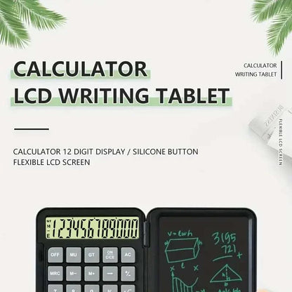 LCD calculator with notepad feature for easy math note-taking and calculations
