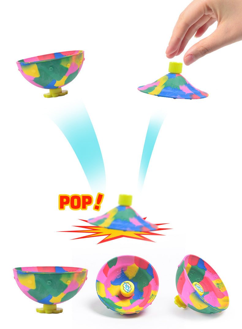 Animated demonstration of a Fidget Bouncer toy bouncing on a surface for fun and stress relief