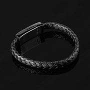 Sleek charging bracelet with braided band and rapid phone charging technology