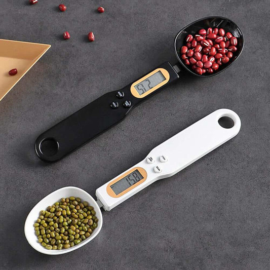 LCD digital kitchen scale spoon with backlit display and stainless steel detachable spoon for precise measurements