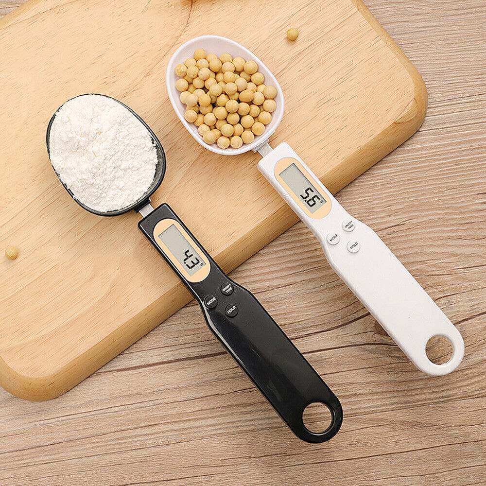 LCD digital kitchen scale spoon with backlit display and stainless steel detachable spoon for precise measurements