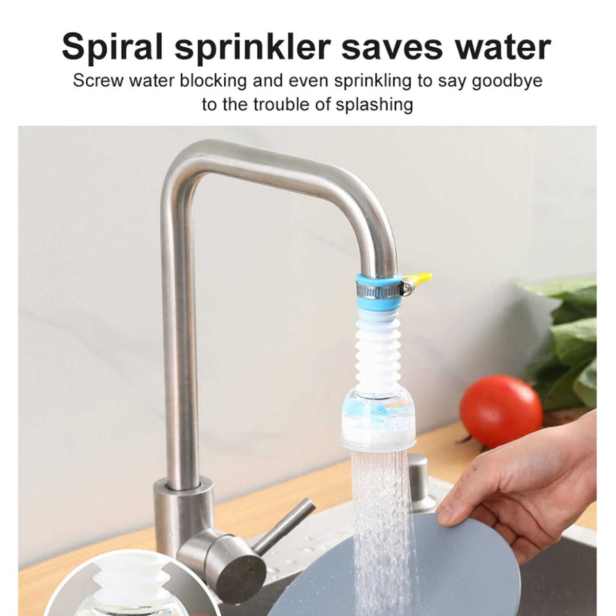 360-rotation kitchen sink faucet extender demonstrating flexible swivel and water flow control