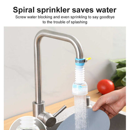360-rotation kitchen sink faucet extender demonstrating flexible swivel and water flow control